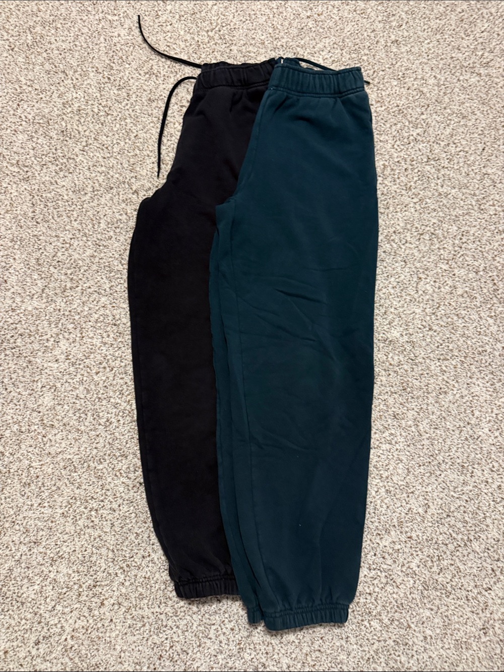 Athleta Women’s Cozy Drawstring Joggers - Black & Dark Teal